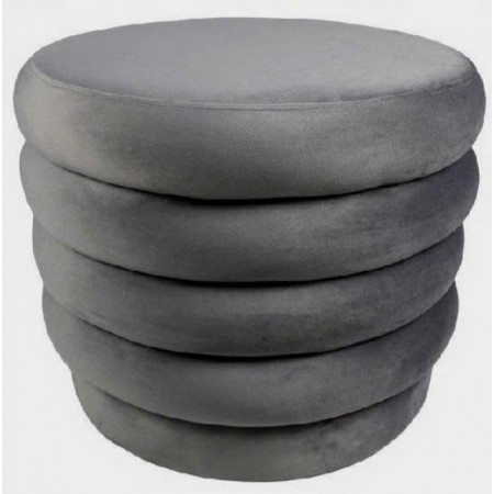 88003016 : Bàn Sofa, Ottoman Hình Tròn - Màu Xám
